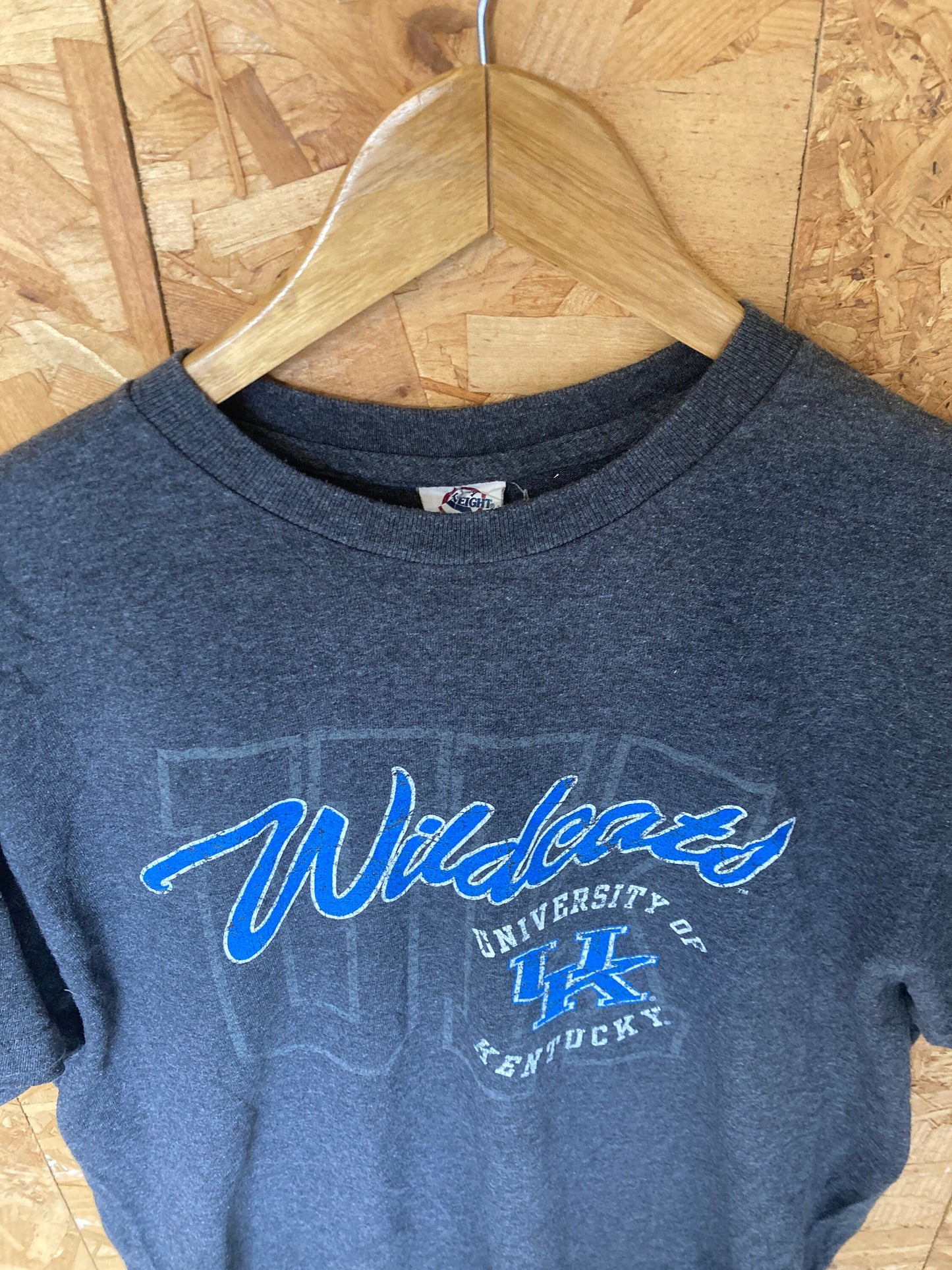 Vintage 90s Kentucky Wildcats USA college athletics souvenir dark grey marl t-shirt size large