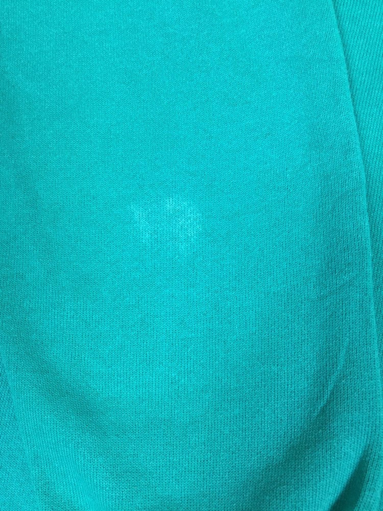 Vintage 80s USA souvenir Flint Hill Virginia turquoise crew neck sweater size large