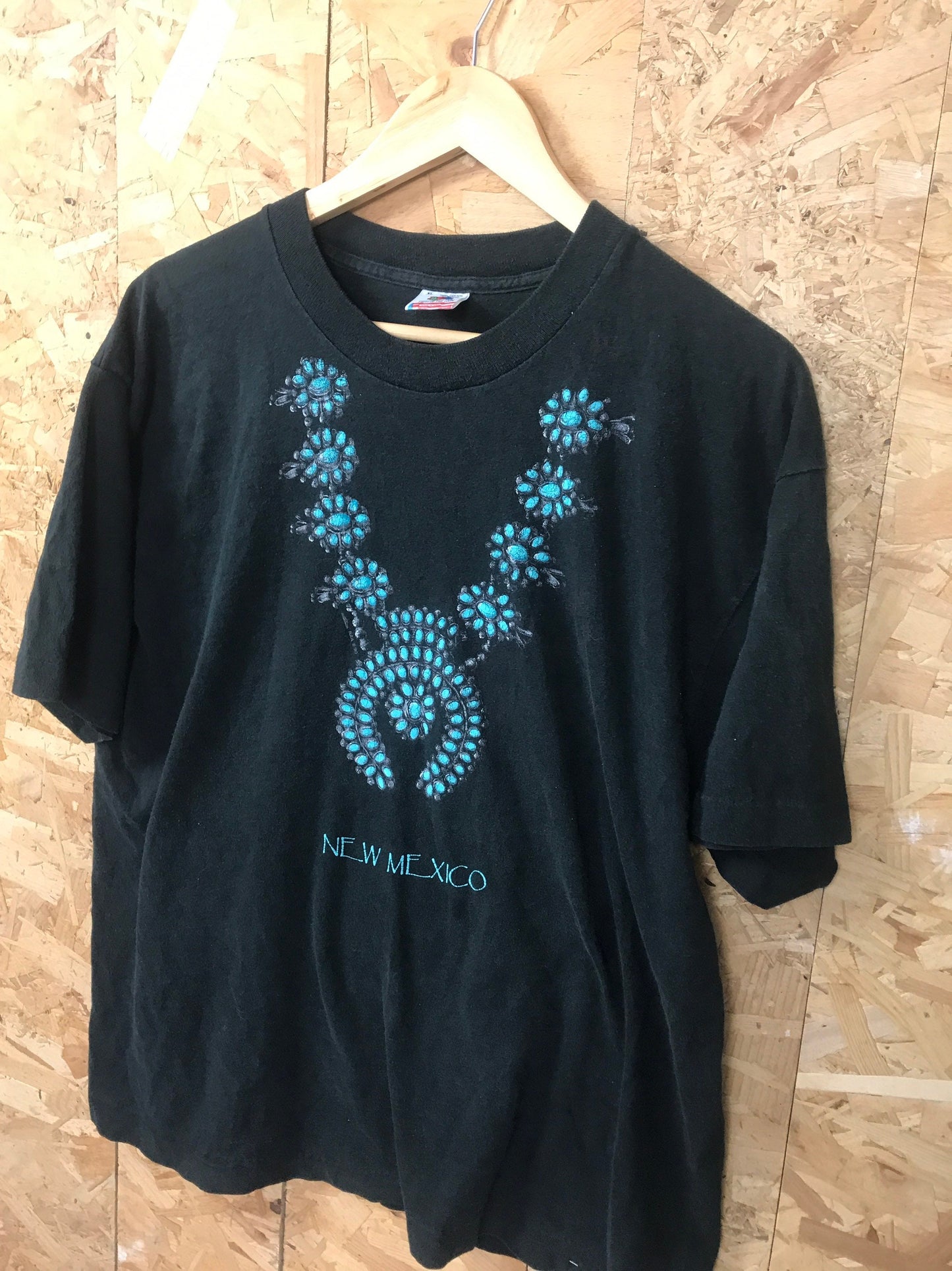 Vintage 90s New Mexico Navajo jewels  Albuquerque USA souvenir black t-shirt size XL