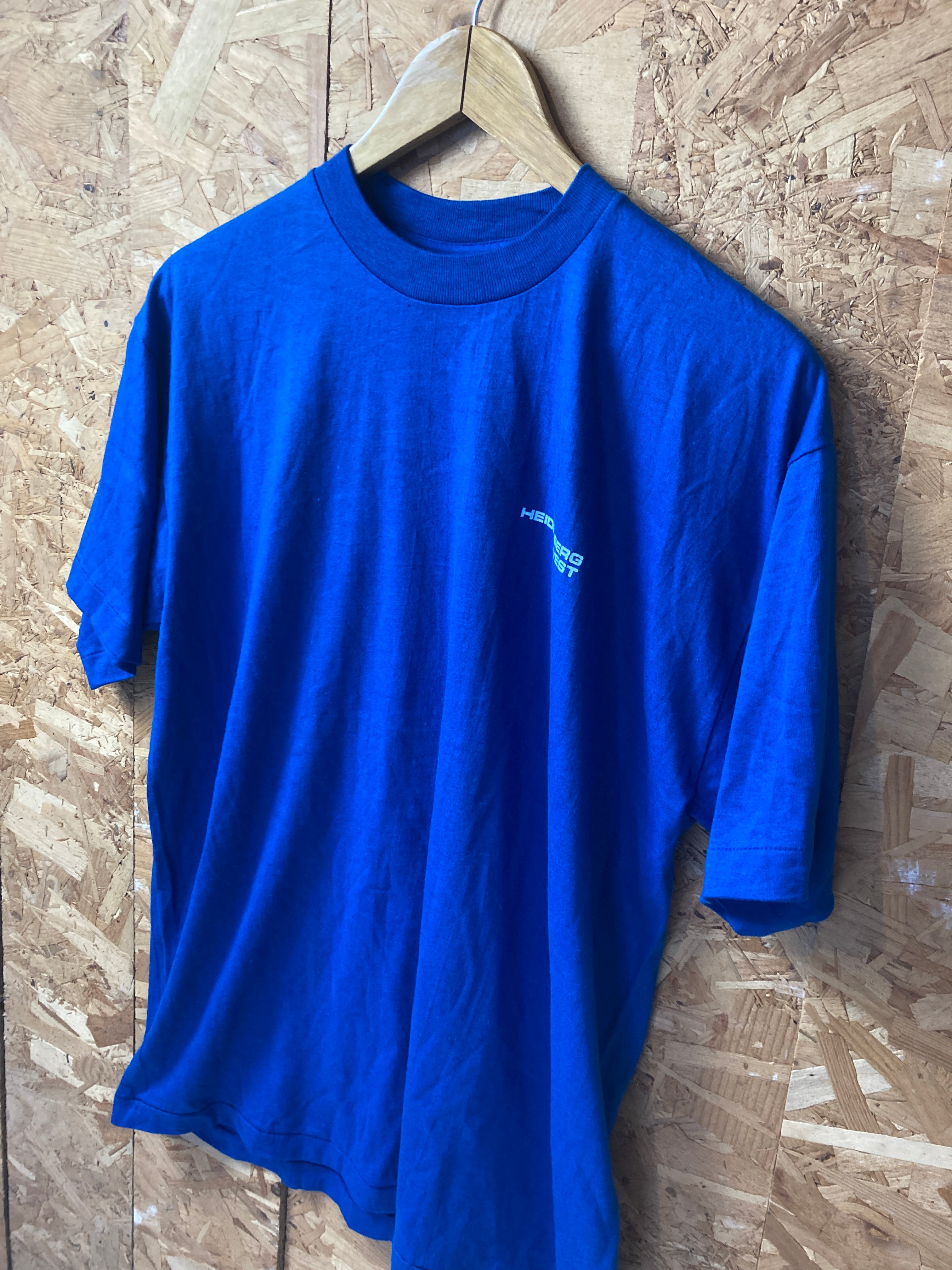 Vintage 90s blue USA Heidleberg workers single stitch souvenir t-shirt size XL
