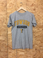 Vintage 90s Towson university Maryland USA souvenir college varsity grey marl t-shirt size small