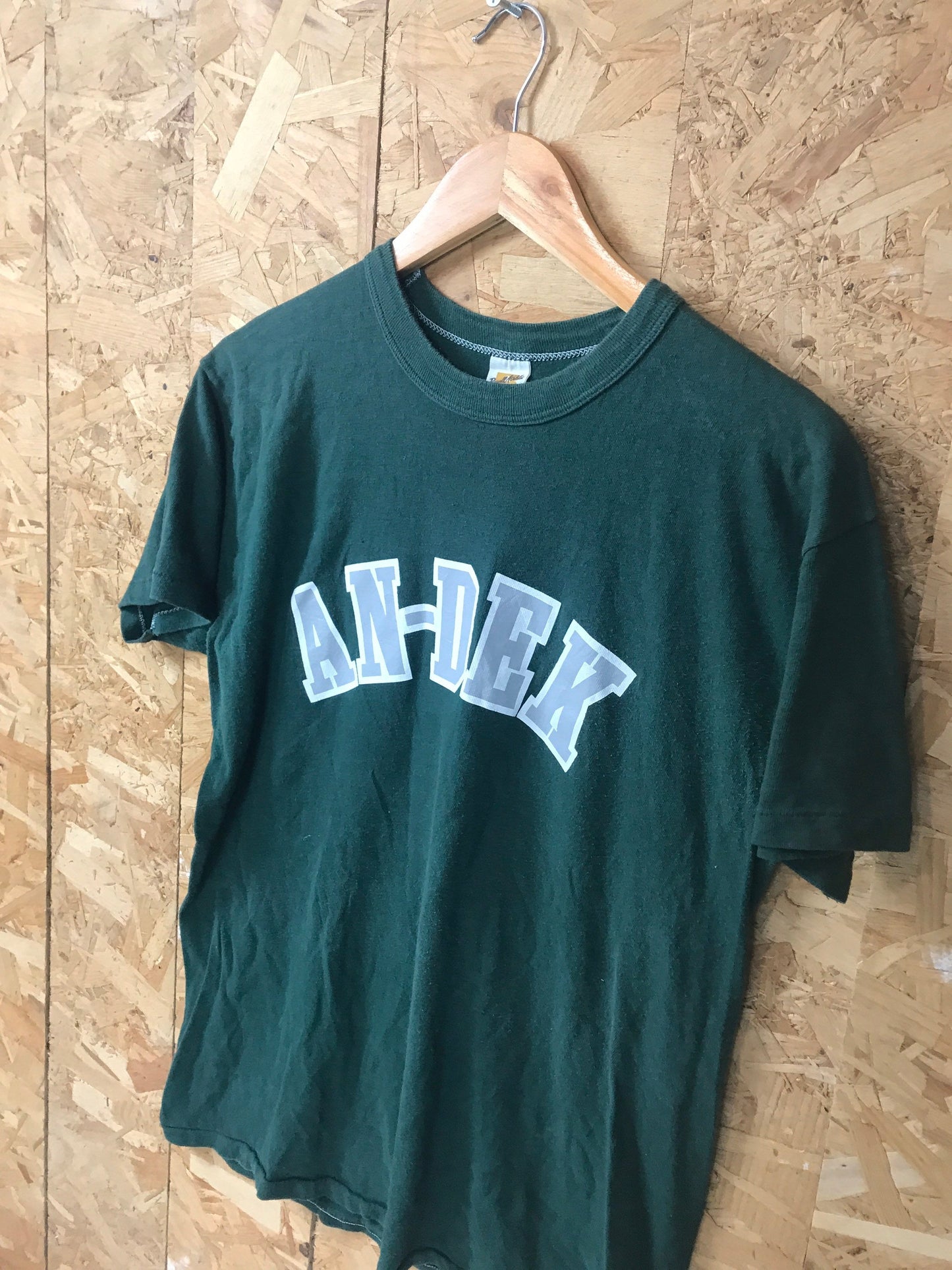 Vintage 90s AN-DEK number 10 dark green t-shirt size large by Russel athletic