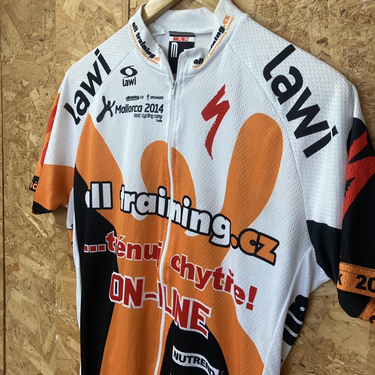 Vintage All Training CZ Test Competition Mallorca 2014 orange black white cycle jersey size M