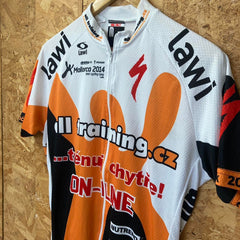 Vintage All Training CZ Test Competition Mallorca 2014 orange black white cycle jersey size M