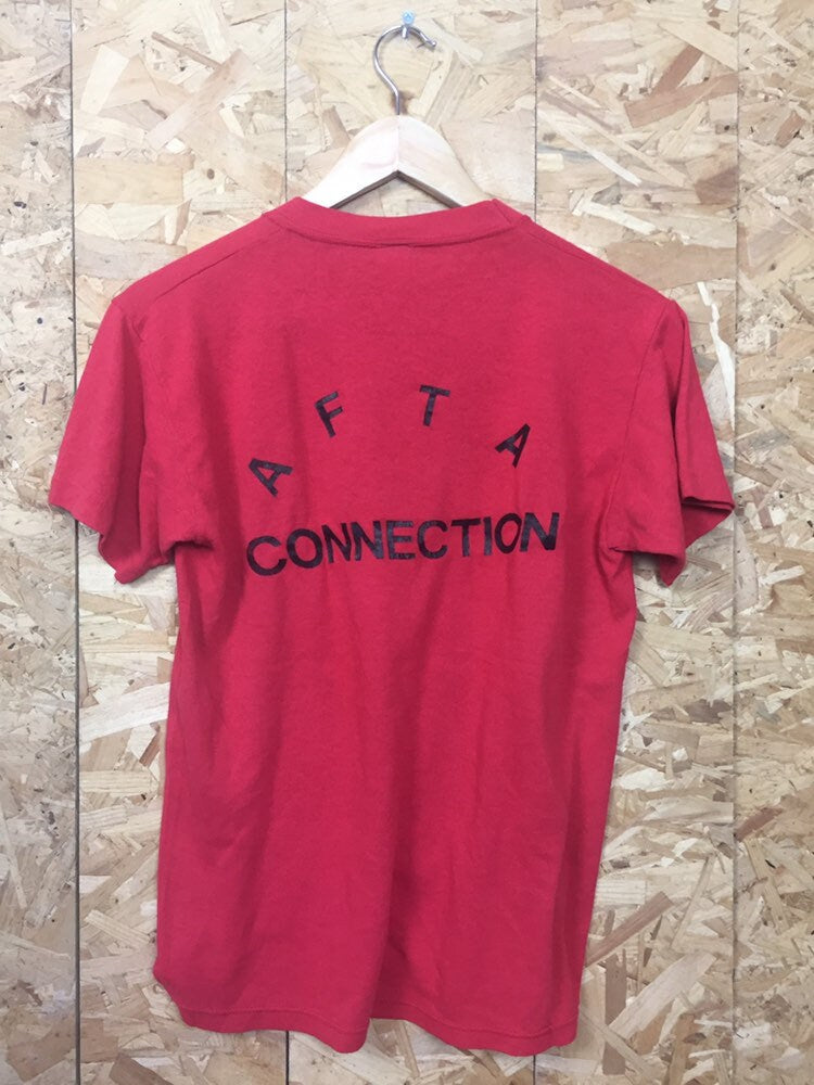 Vintage 80s AFTA NATTC atomic authentic Cold War US naval training academy red t-shirt size medium