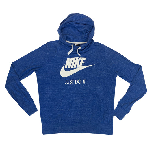 Vintage 90s blue Nike just do it spell out hoodie size XL lightweight snood neck