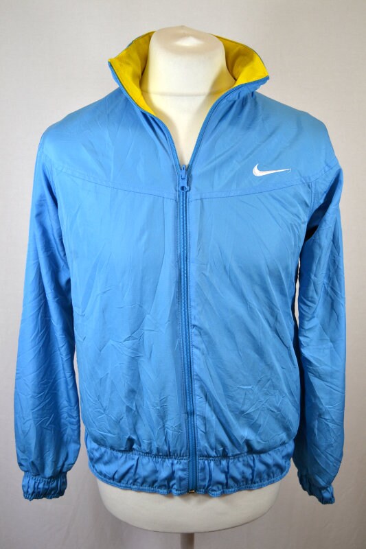 Nike Retro Blue Yellow Reversible Shell Jacket Tracksuit Top size small