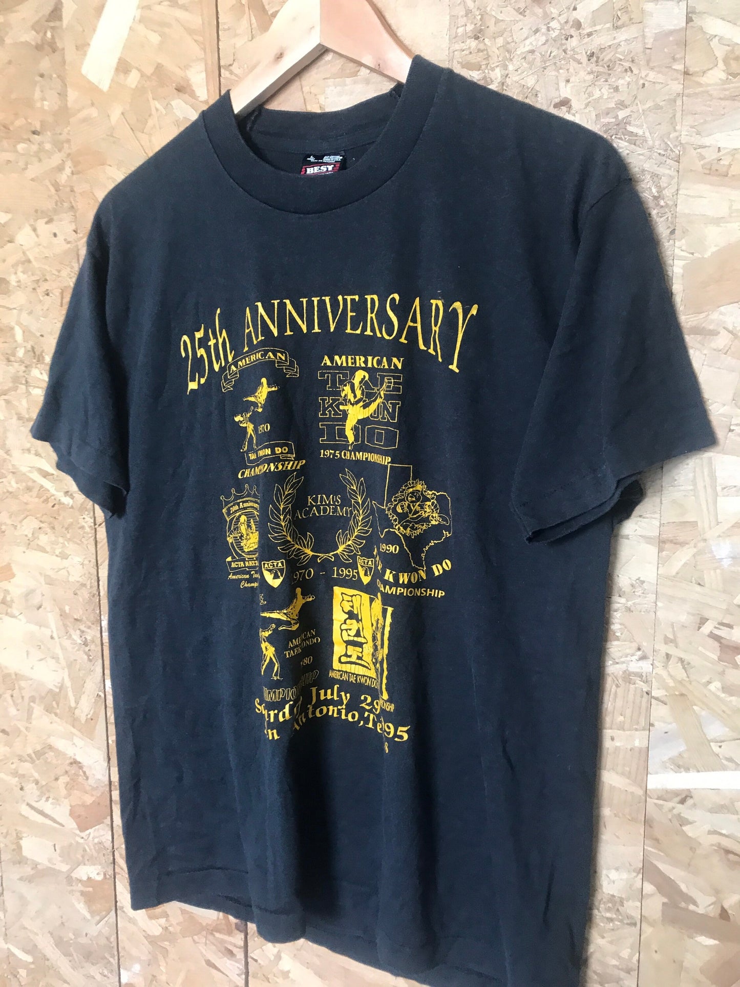 Vintage 1995 25th anniversary Tae Kwon Do championship San Antonio Texas USA souvenir t-shirt size large