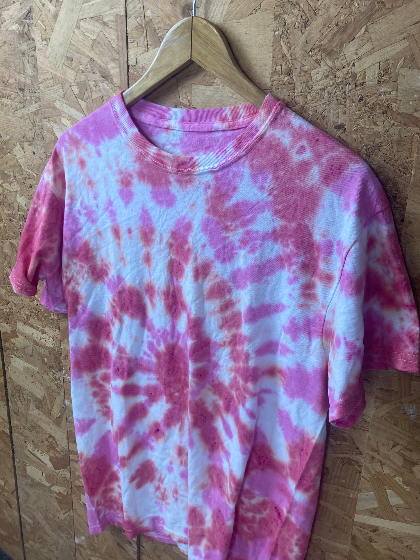 Vintage psych candy pink acid wash tye-die t-shirt size medium