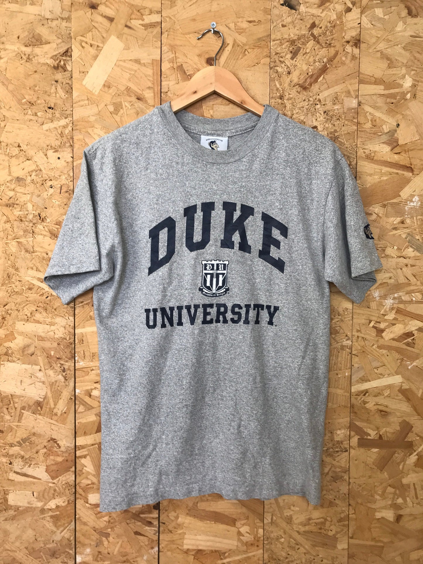 Vintage 90s Duke University North Carolina USA souvenir college varsity heavy duty grey marl t-shirt size medium