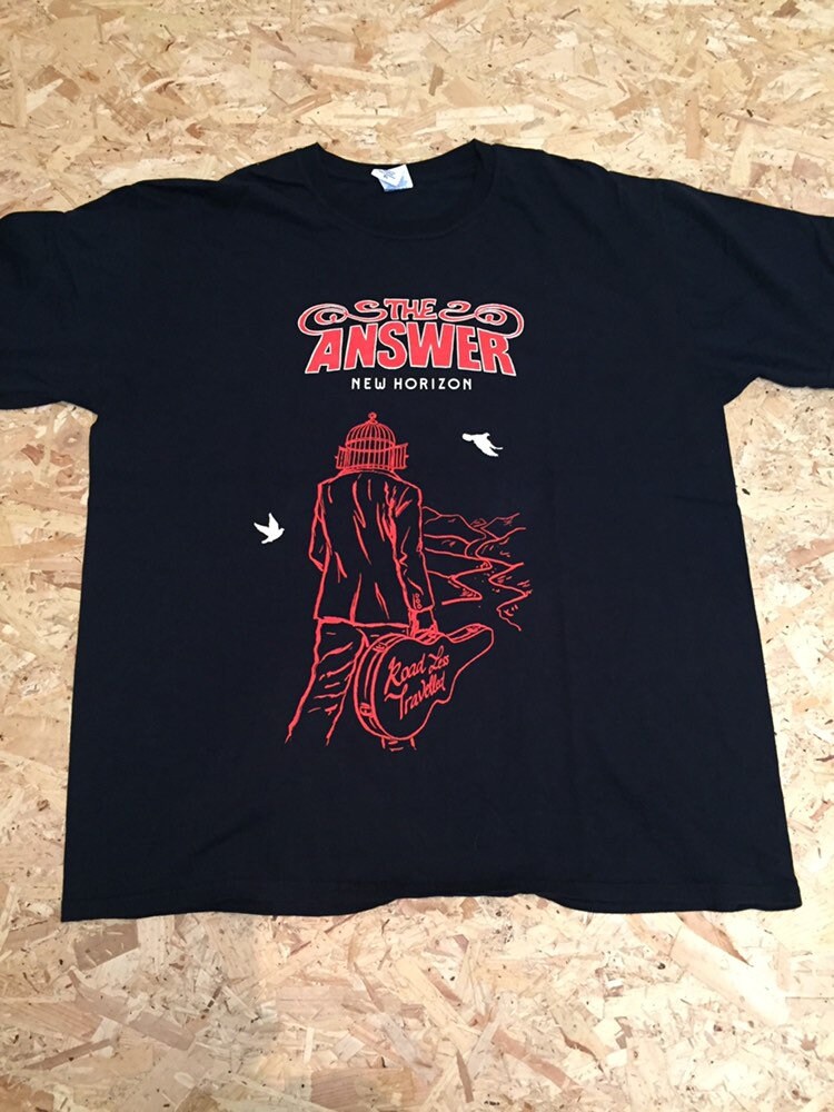 The Answer Irish Rock Band road less traveled 2014 UK tour t-shirt with dates on back size XL