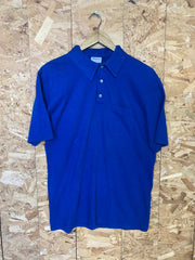 Vintage 90s Quirky Hawaiian Dredging & Construction Co souvenir USA blue polo collared t-shirt size large