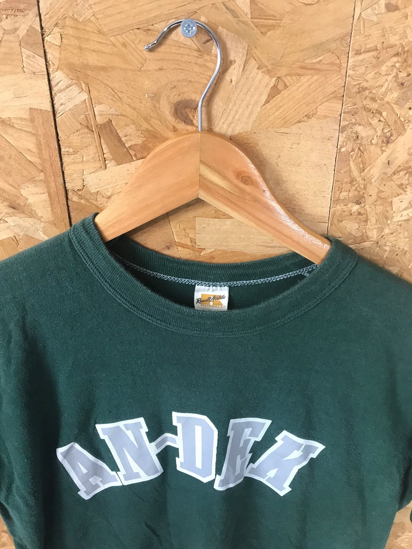 Vintage 90s AN-DEK number 10 dark green t-shirt size large by Russel athletic