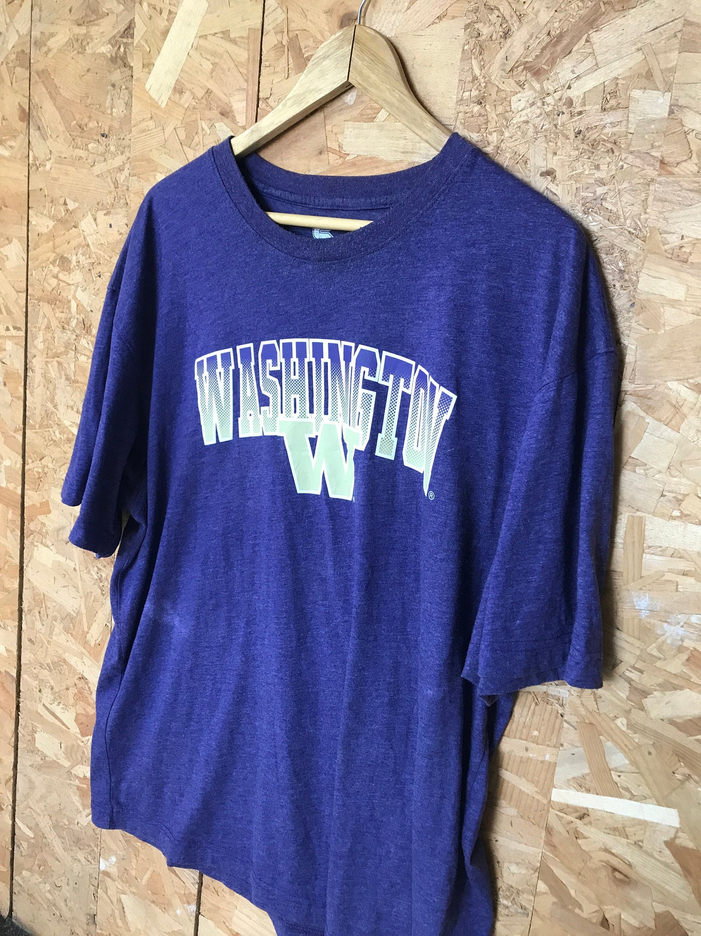 Vintage 90s Go W Dawgs Washington University College USA souvenir purple t-shirt size XL