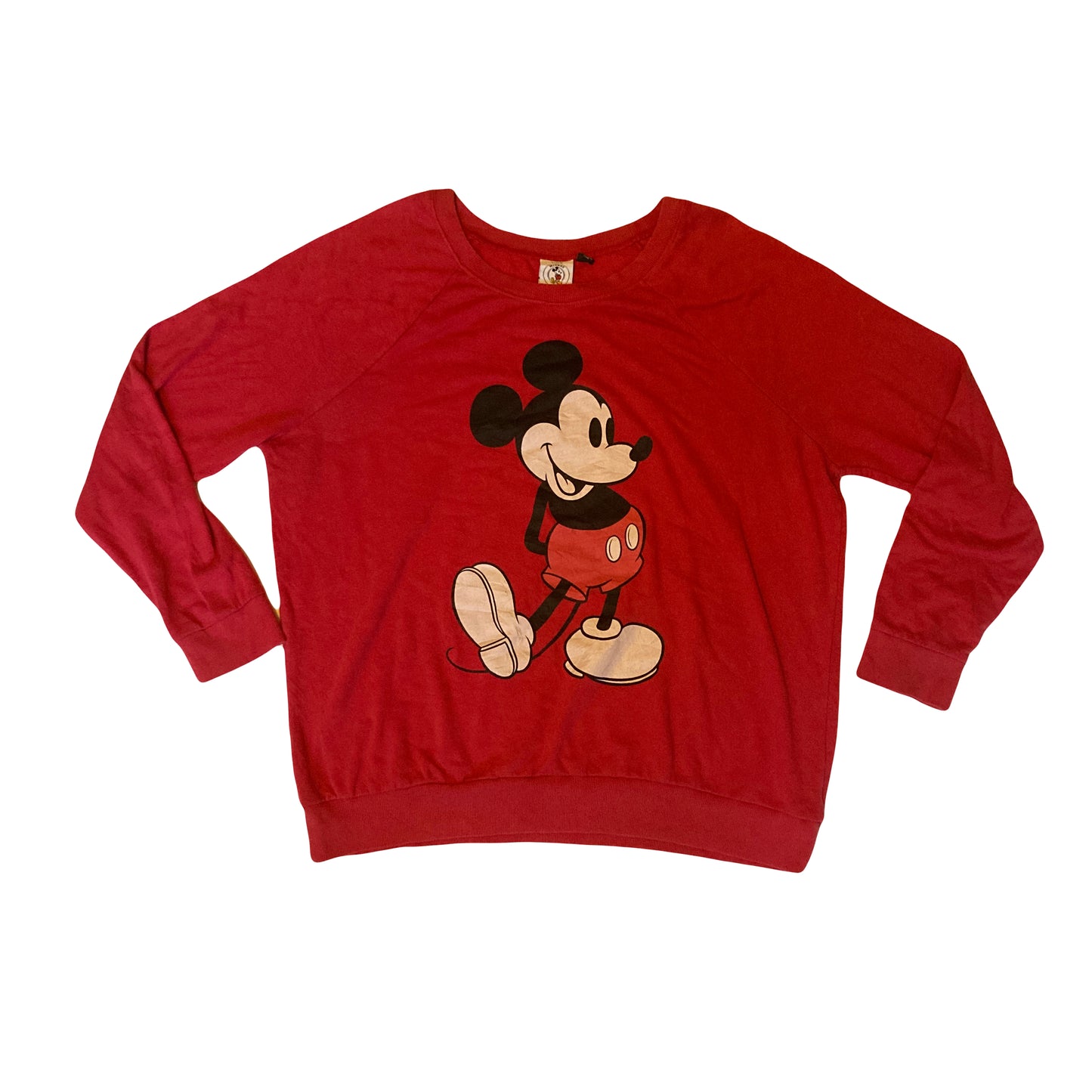 Vintage Y2K red black Mickey Disney slouchy sweater size XXL oversized fit