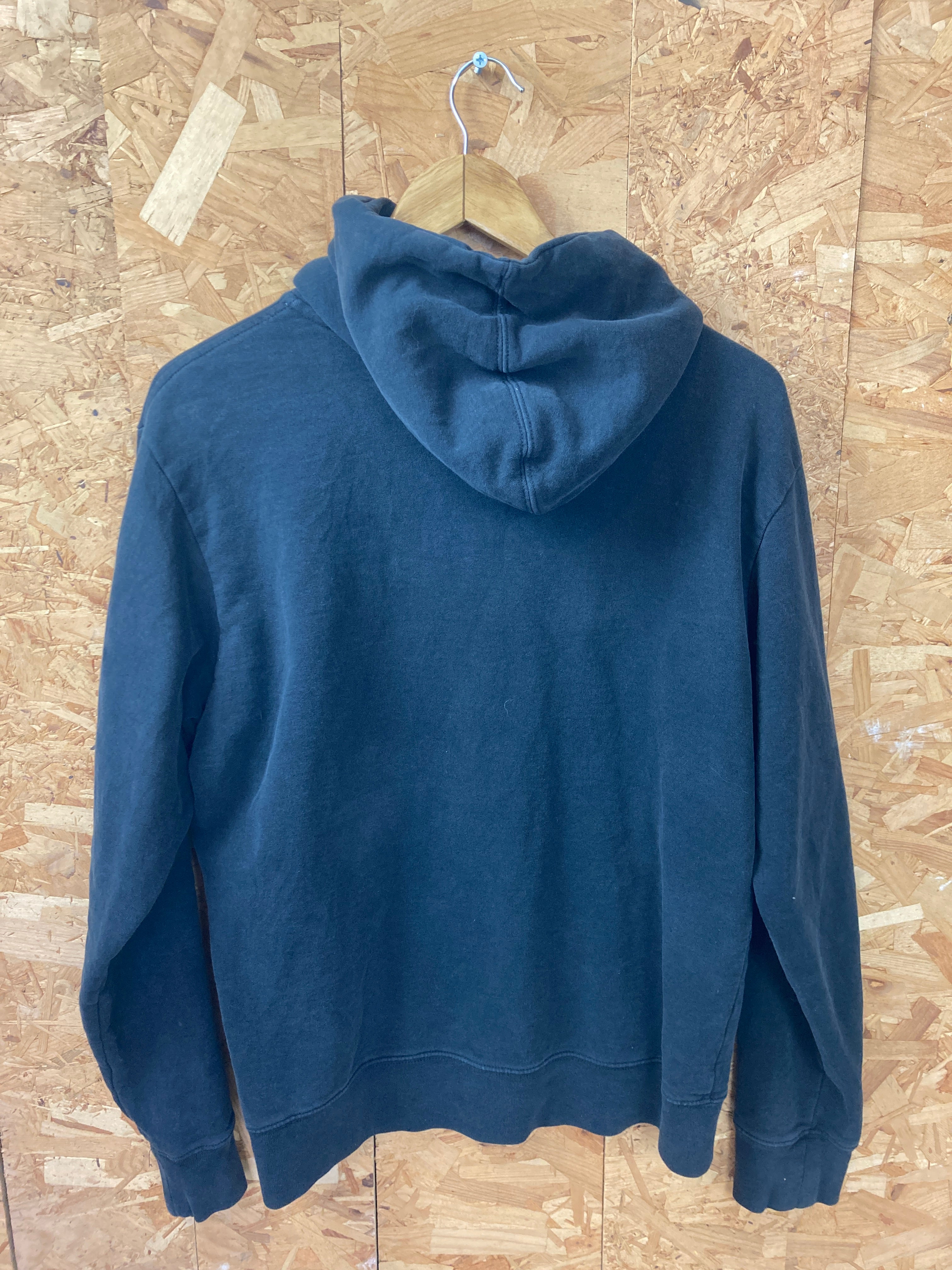Vintage Y2K The North Face white logo on black hoodie size medium oversized fit