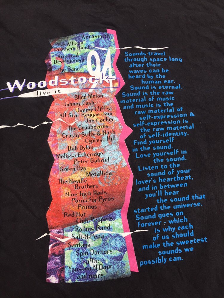 Vintage 1994 Woodstock authentic Pepsi festival souvenir t-shirt size extra large