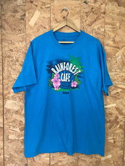Vintage Y2K Rainforest Cafe Orlando USA souvenir blue t shirt size XL