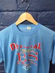 Vintage 90s Official member bob Steve morning cruiser USA souvenir light blue t shirt size large