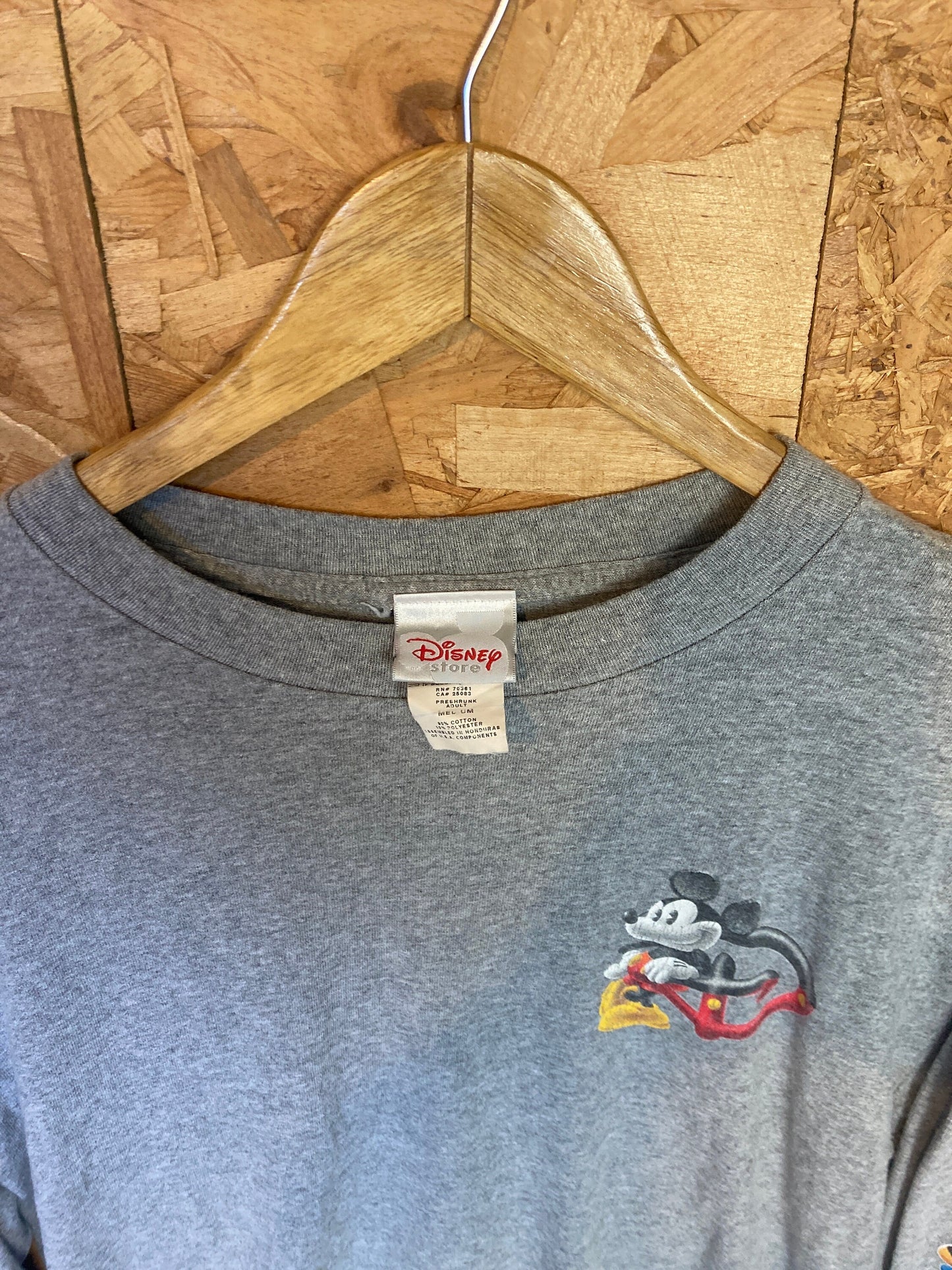 Vintage Y2K Disney Mickey Mouse grey long sleeve t shirt size medium