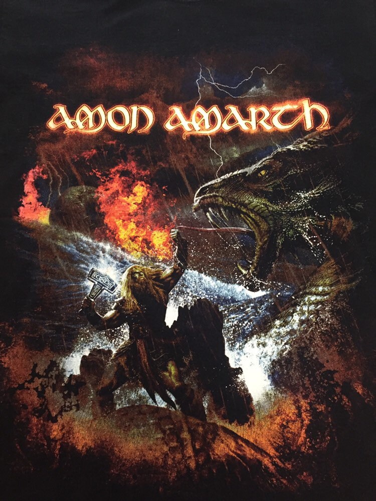 Vintage Amon Amarth twilight of the gods Swedish heavy metal band t-shirt size small