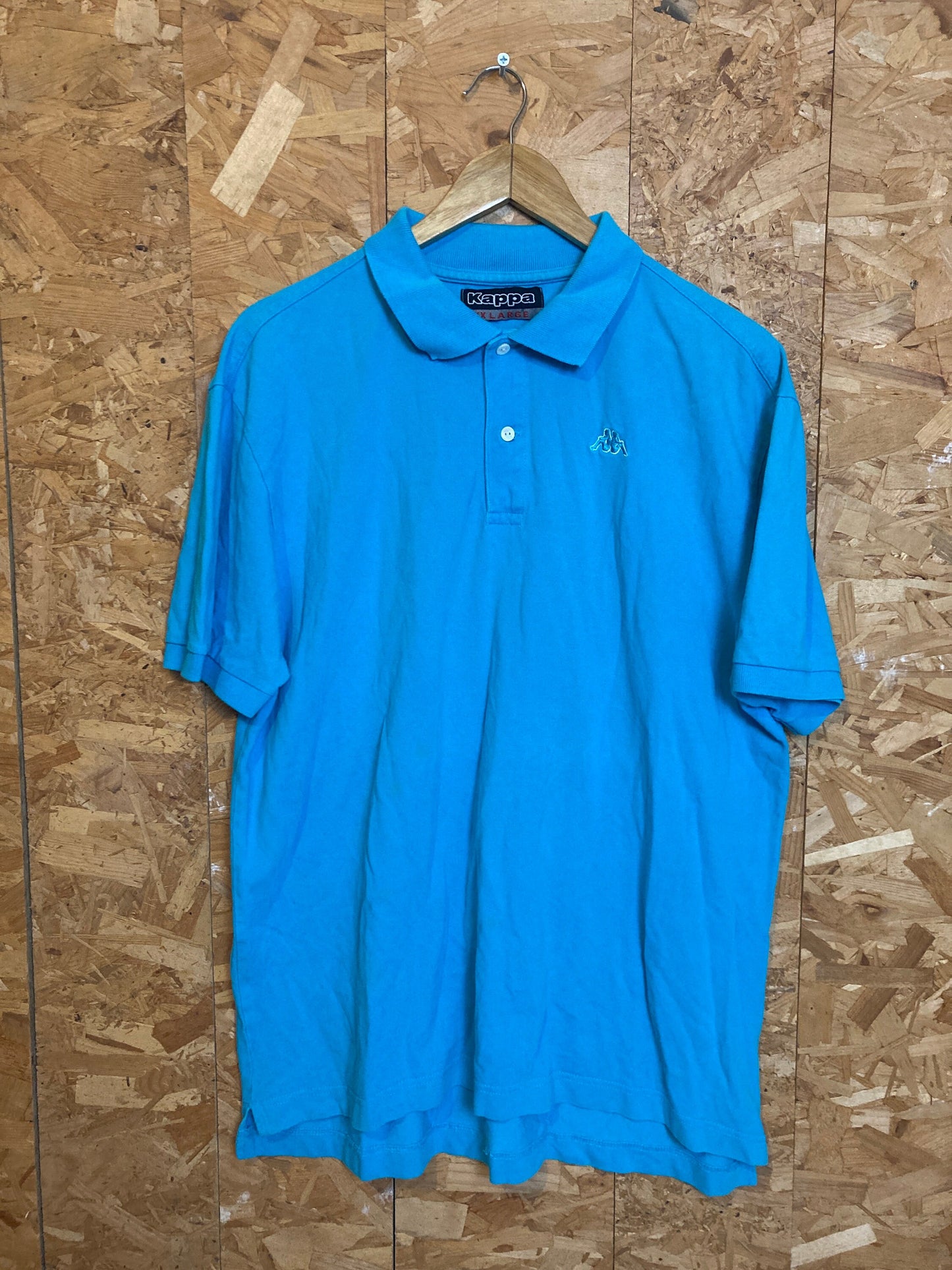 Vintage Y2K Kappa electric blue minimal polo t-shirt size XXL