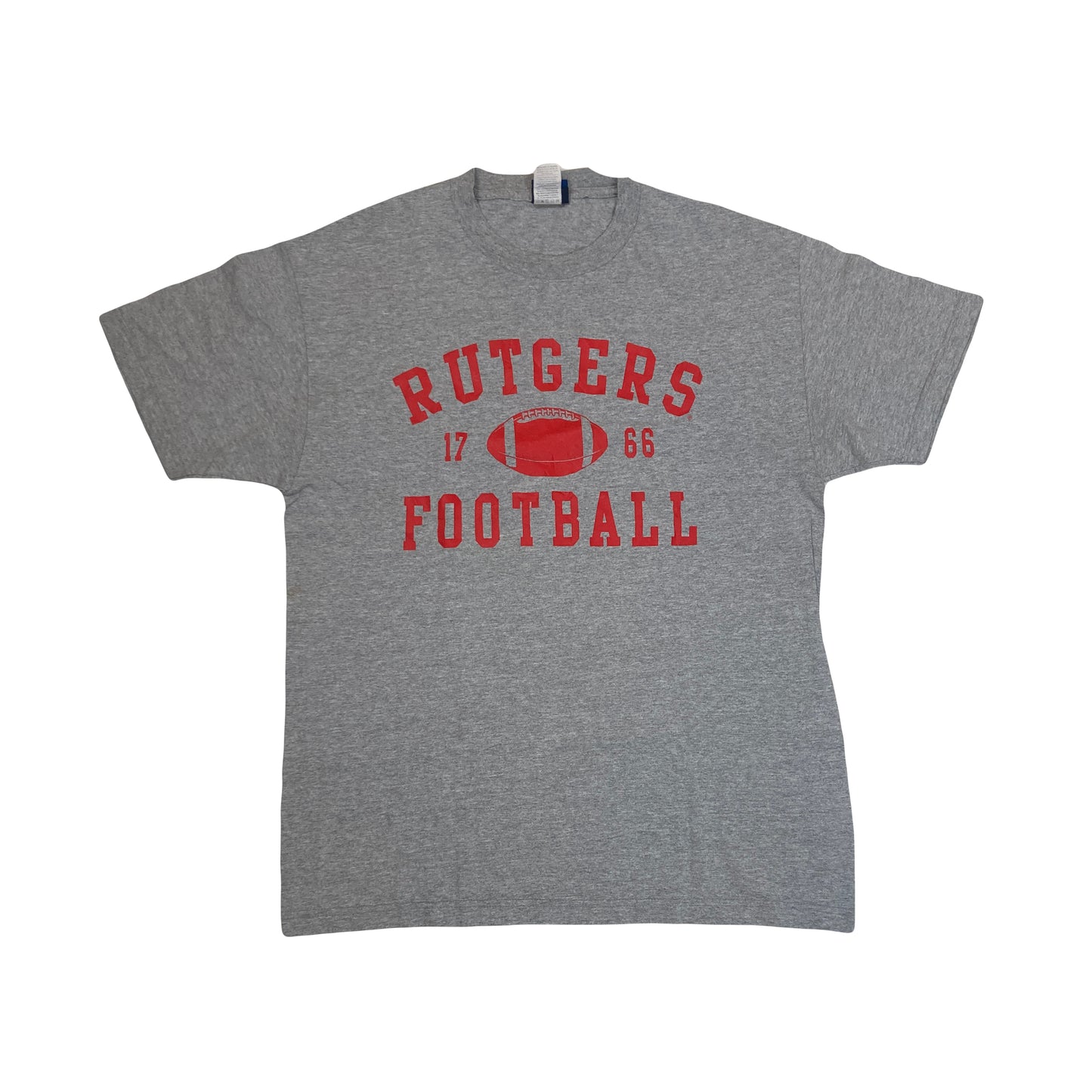 Vintage 90s grey red Rutgers Football USA college team t-shirt size medium