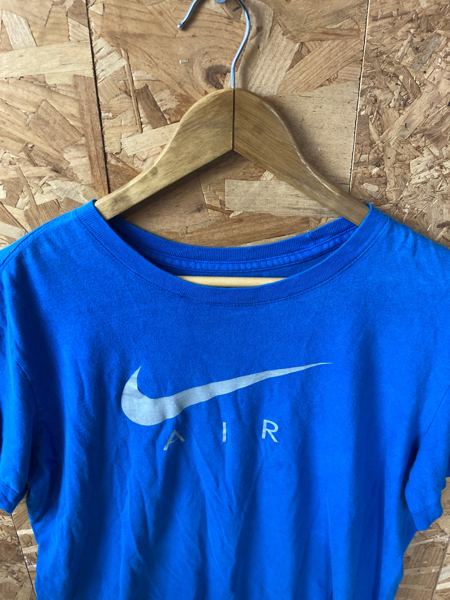 Vintage Y2K Nike Air logo minimal blue t-shirt size medium