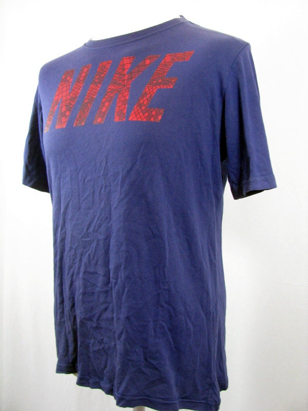 Vintage Y2K navy blue red t-shirt size XL by Nike