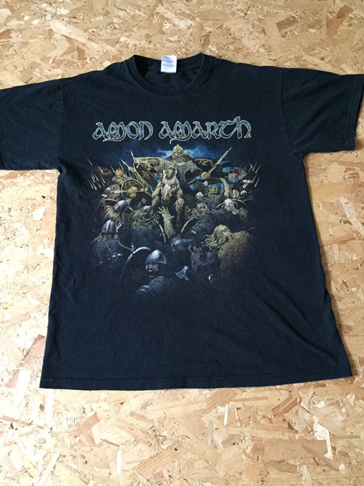 Vintage 00s Amon Amarth surtur rising European tour band t-shirt size medium