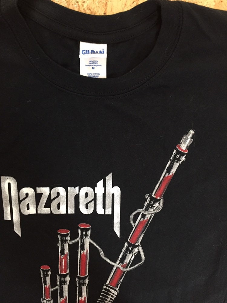 Vintage band t-shirt Nazareth hard rock Scottish heavy metal band size medium