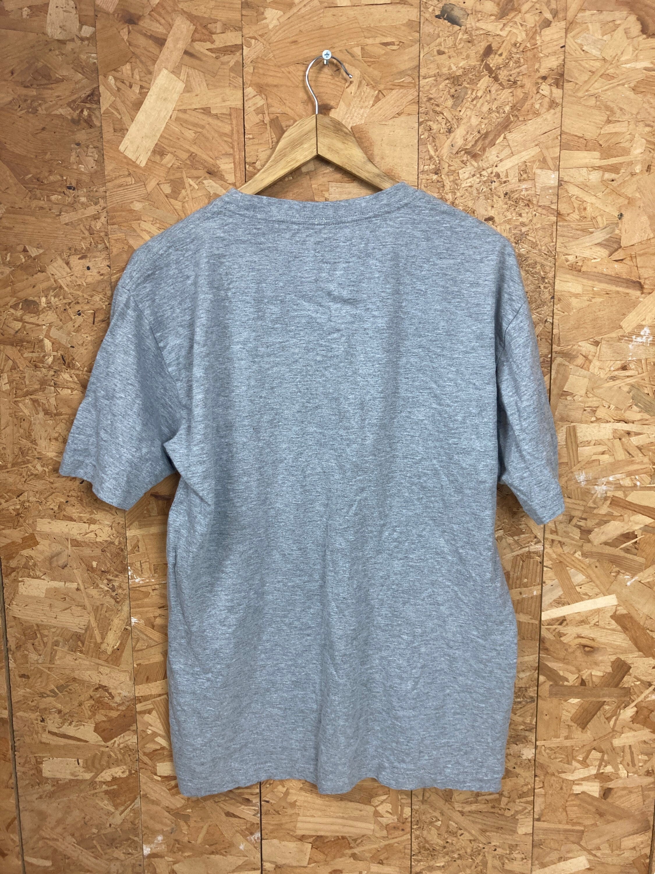 Vintage Y2K Auburn Tigers USA embroidered spell out grey t shirt size large