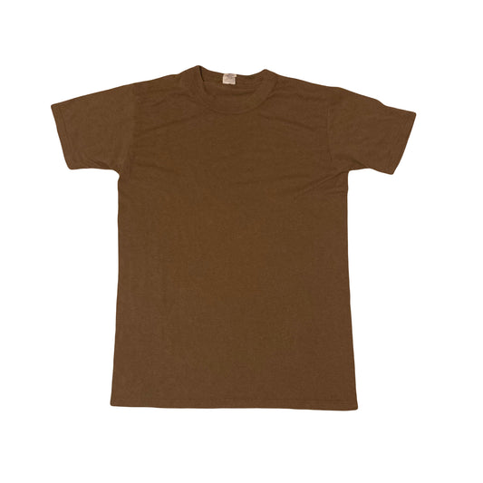 Vintage 90s plain muted brown nerdy t-shirt size small