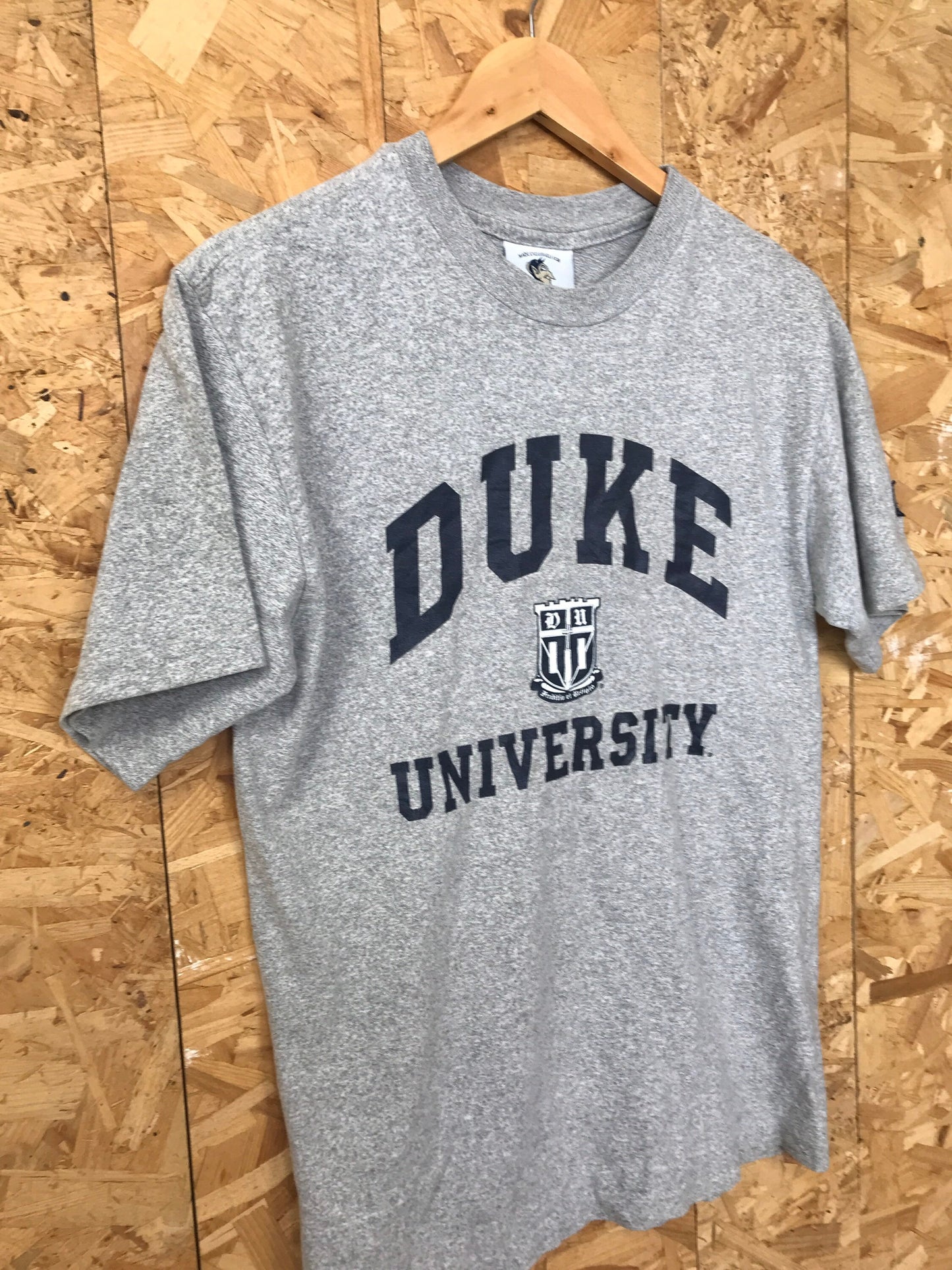 Vintage 90s Duke University North Carolina USA souvenir college varsity heavy duty grey marl t-shirt size medium