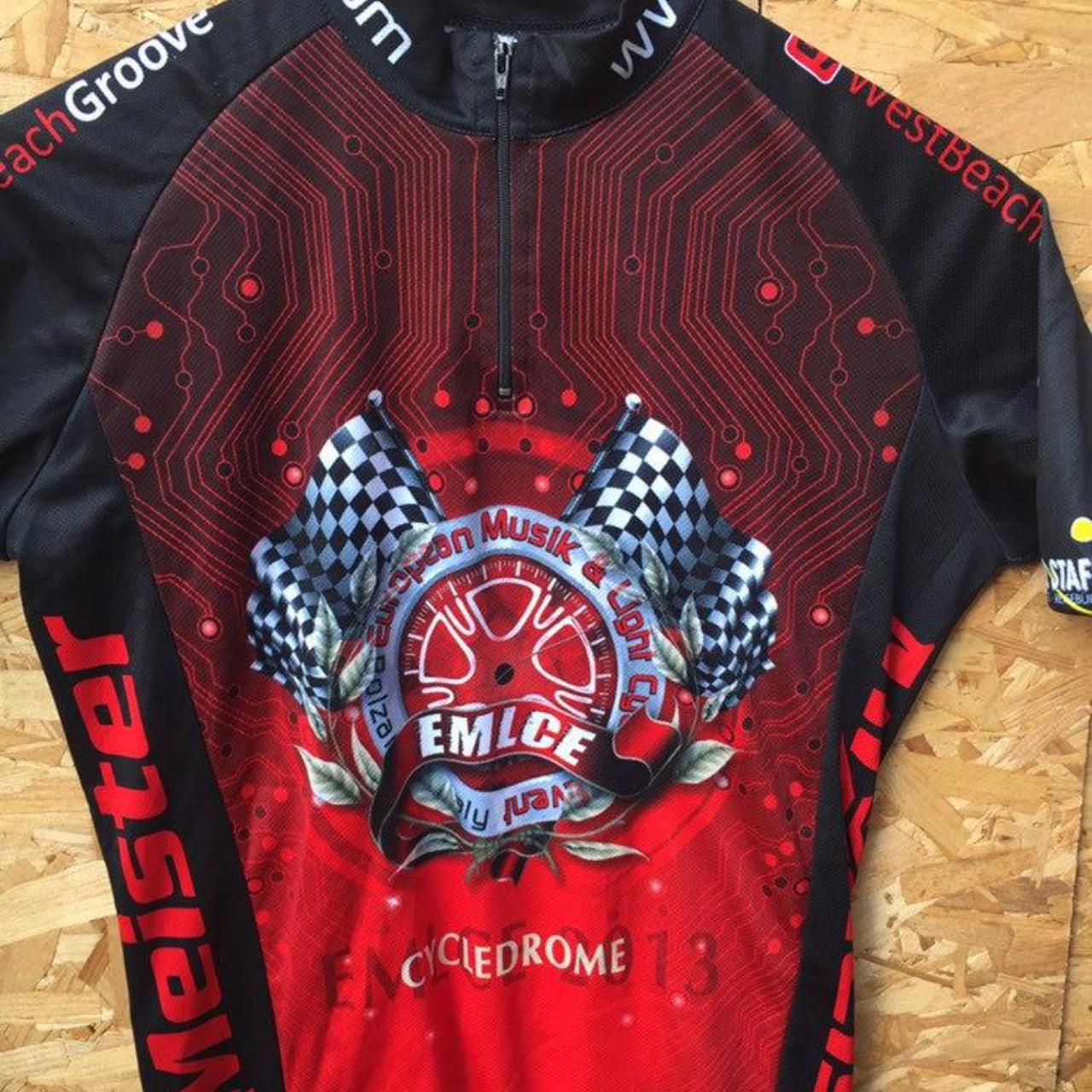 Souvenir Mixmeister EMLCE event cycledrome race jersey red black size XS