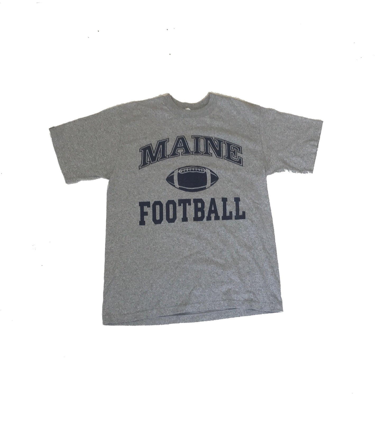 Vintage 90s USA college Maine Football souvenir grey t-shirt by the cotton exchange size medium