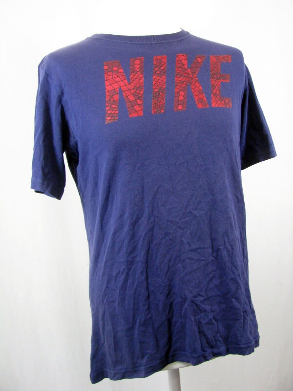 Vintage Y2K navy blue red t-shirt size XL by Nike