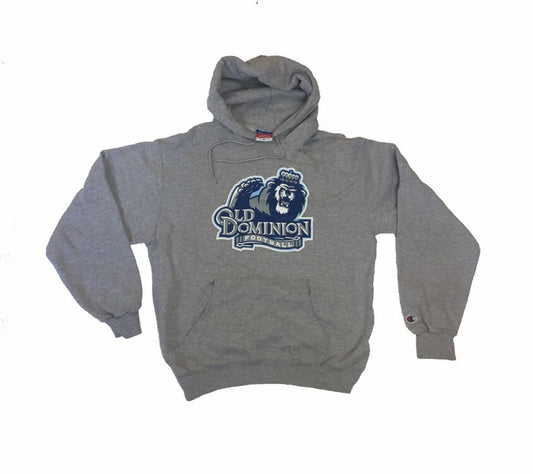 Vintage 90s champion USA varsity Old Dominion Football grey marl hoodie size medium