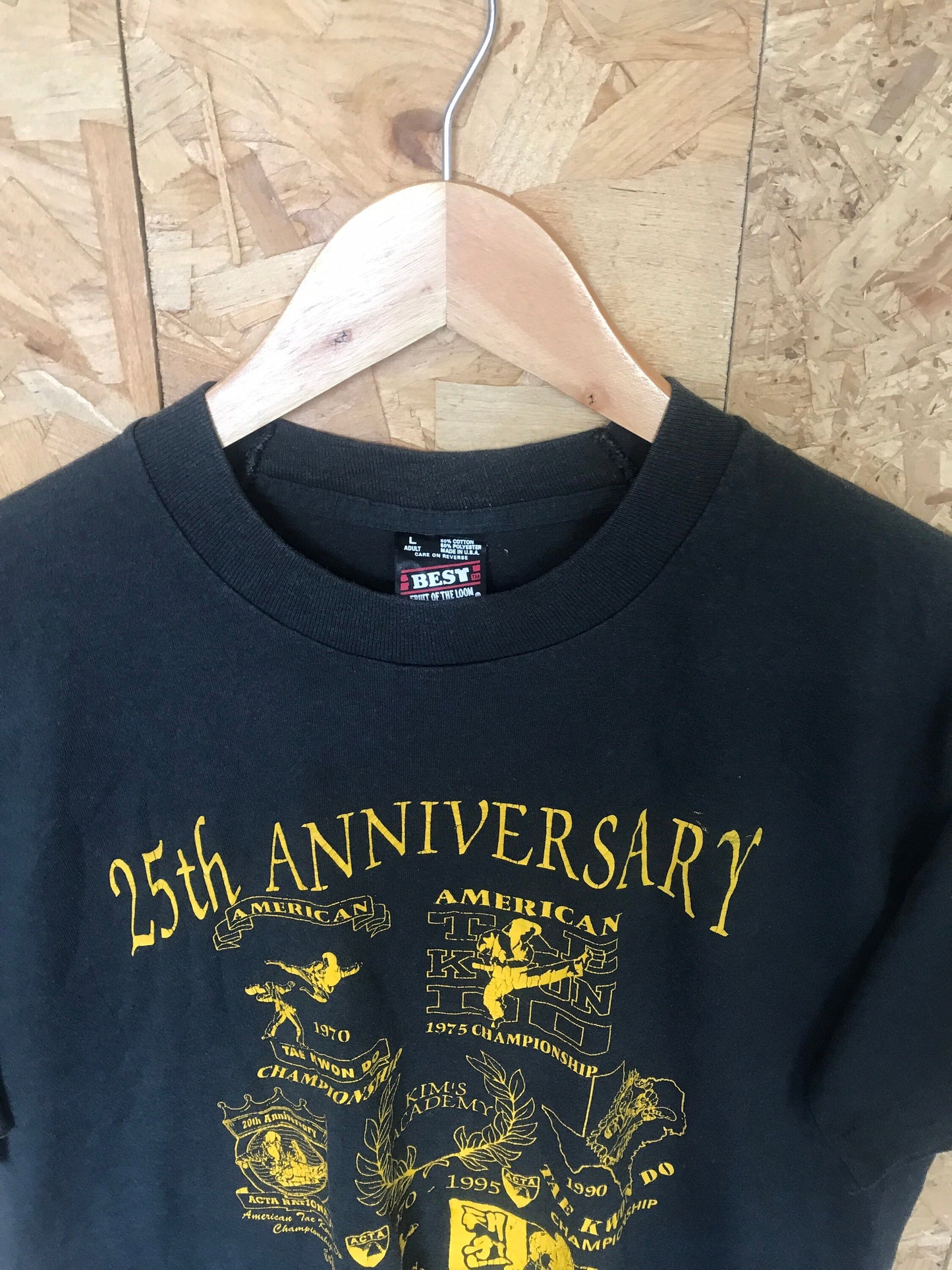 Vintage 1995 25th anniversary Tae Kwon Do championship San Antonio Texas USA souvenir t-shirt size large