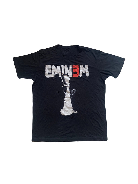 Vintage Y2K black Eminem red white print rap hip hop t-shirt size X-large by Bravado