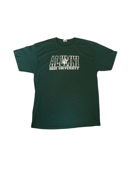 Vintage Y2K dark green Ohio University Alumni football basketball team USA college sports t-shirt size XL