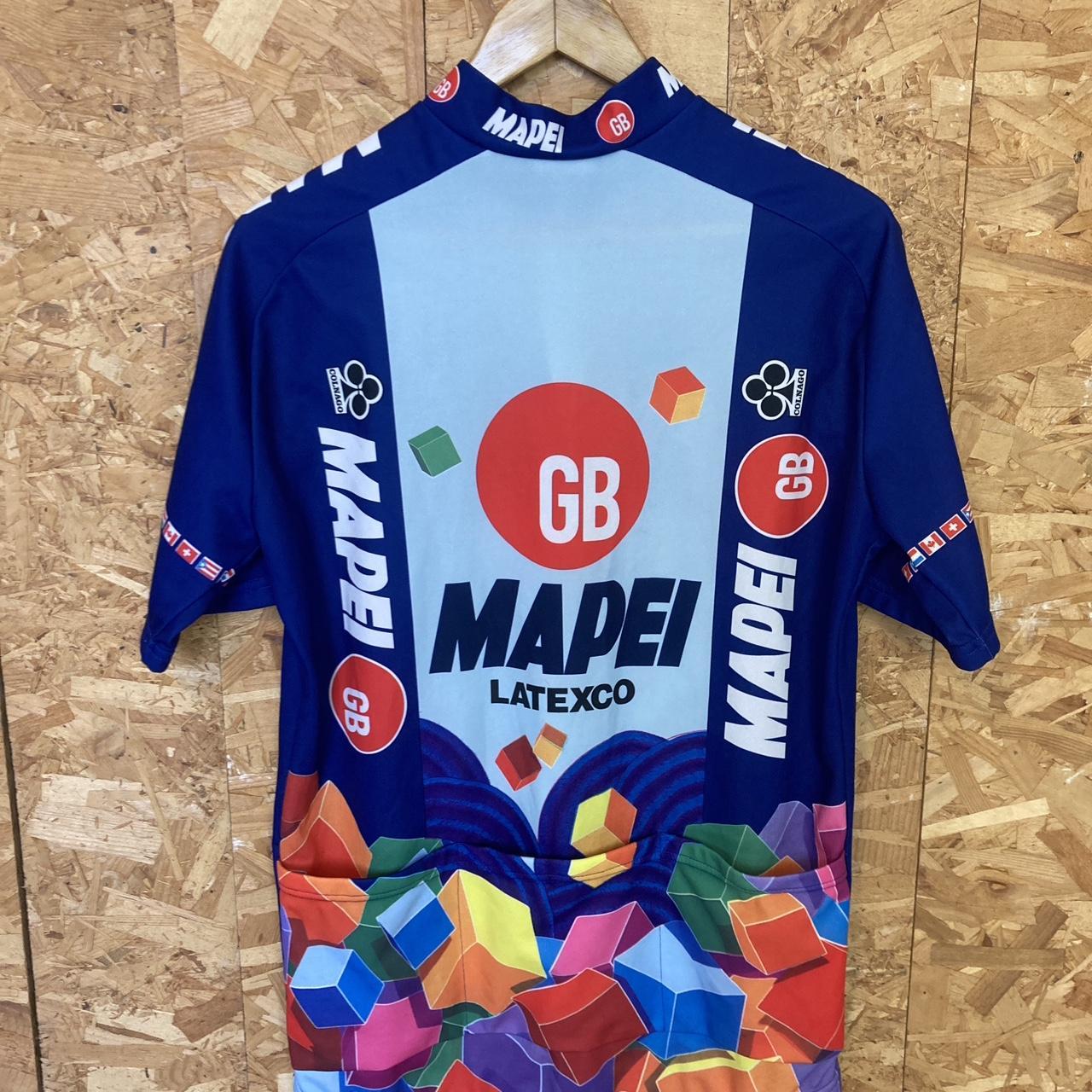 Vintage 96 Team Mapei Tour de France style cycle jersey blue