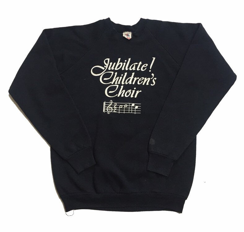 Vintage 90s Jubilate Children’s Choir USA souvenir quirky crew neck sweater size XL