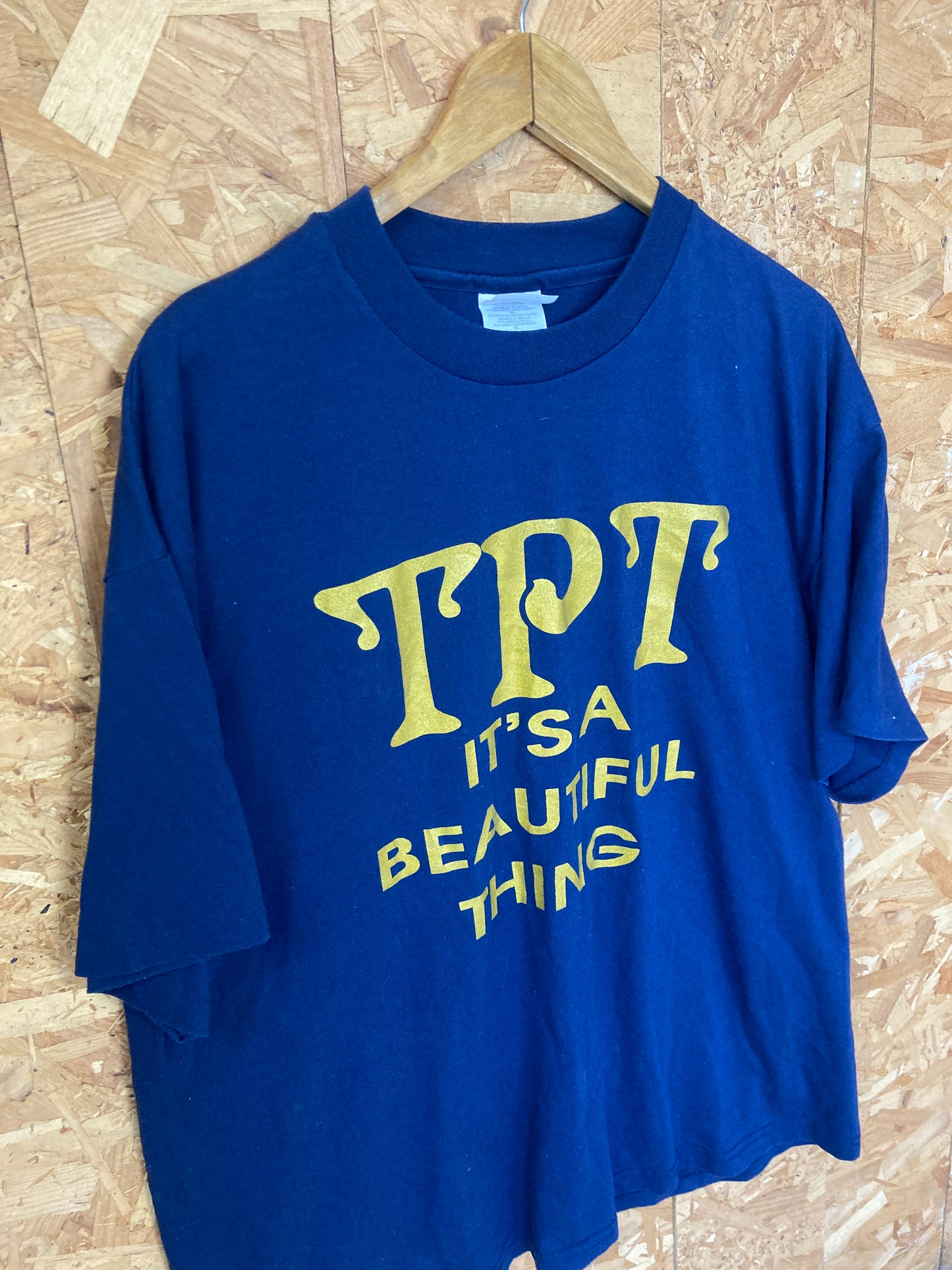 Vintage 90s TPT its a beautiful thing navy blue gold souvenir t-shirt size XL