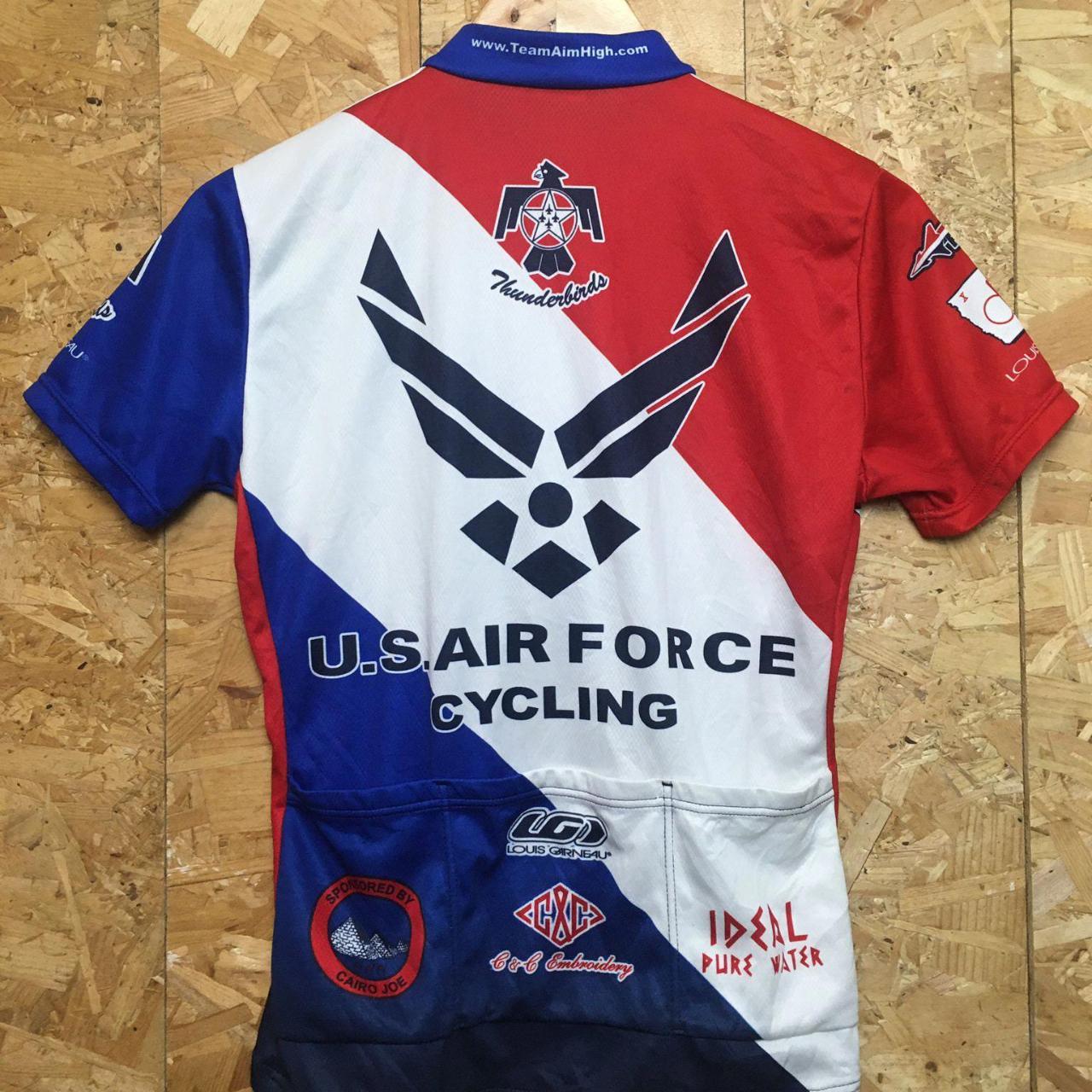 Vintage 2004 USA made US airforce cycling team aim high '04 thunderbirds louis girneau mens jersey size medium