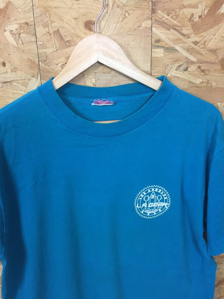 Vintage 90s blue LA Gear retro gym t shirt size large