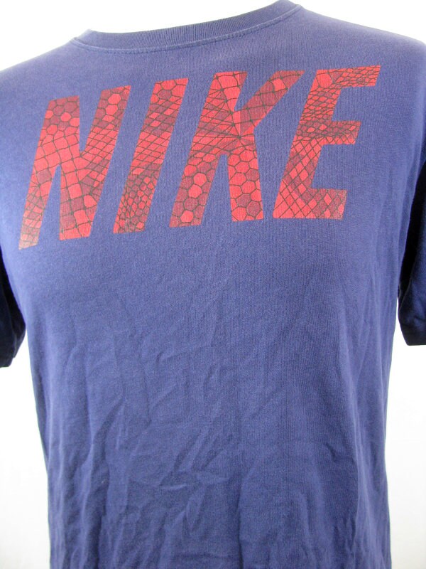 Vintage Y2K navy blue red t-shirt size XL by Nike