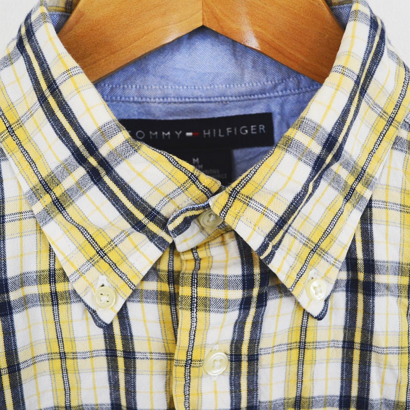 Tommy Hilfiger 90s Vintage Check Shirt Yellow & Blue