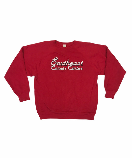 Vintage 80s USA “Southeast Career Center” red crew neck sweater size large