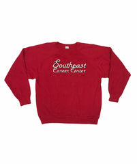Vintage 80s USA “Southeast Career Center” red crew neck sweater size large